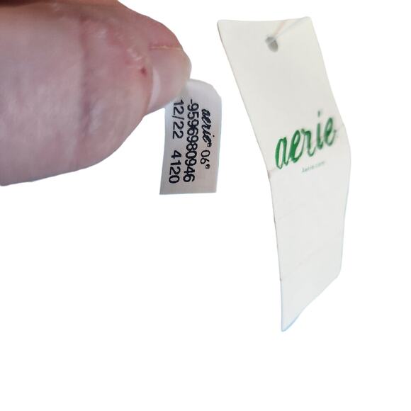 Aerie Real Good Scoopneck Ruched Banded Trim Full Coverage Bottom 2-Piece Bikini - Picture 5 of 12